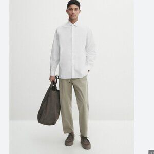 Massimo Dutti mens jogger fit poplin pant sie 31 Waist